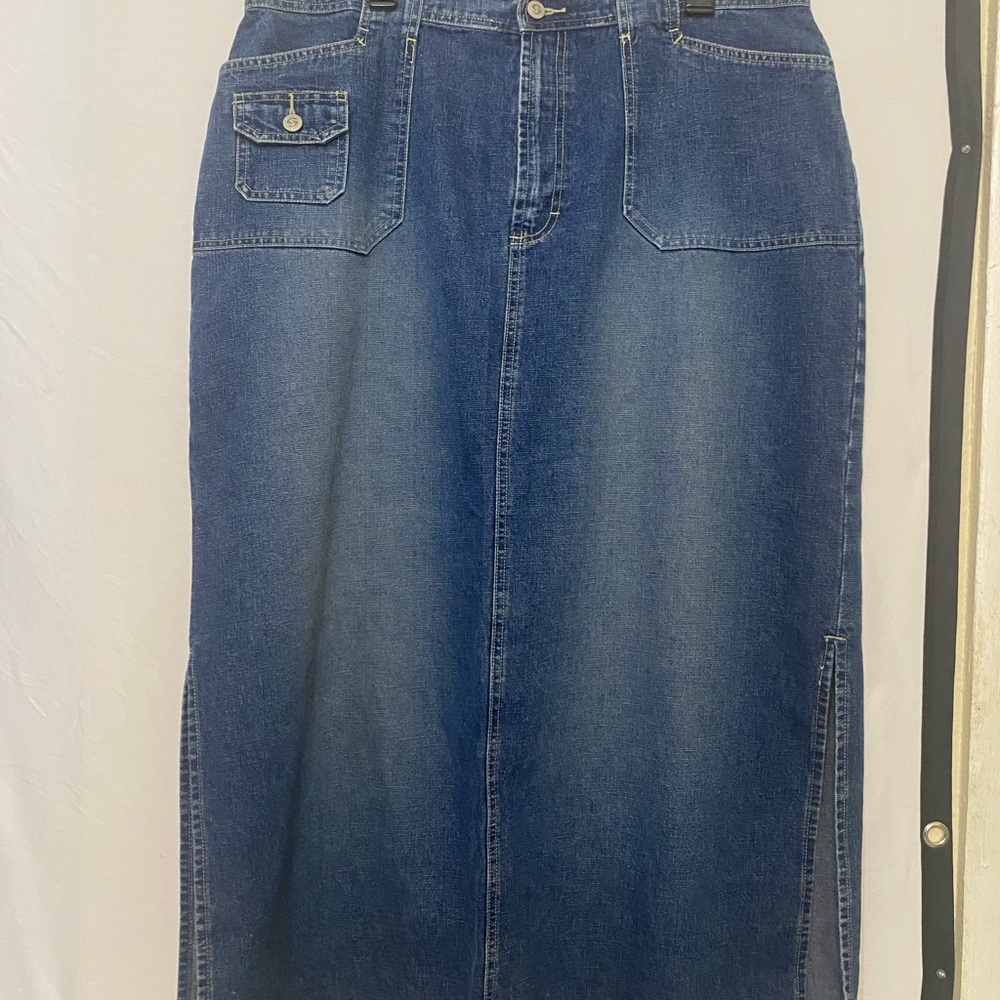 Squeeze Indigo Denim Pencil Skirt